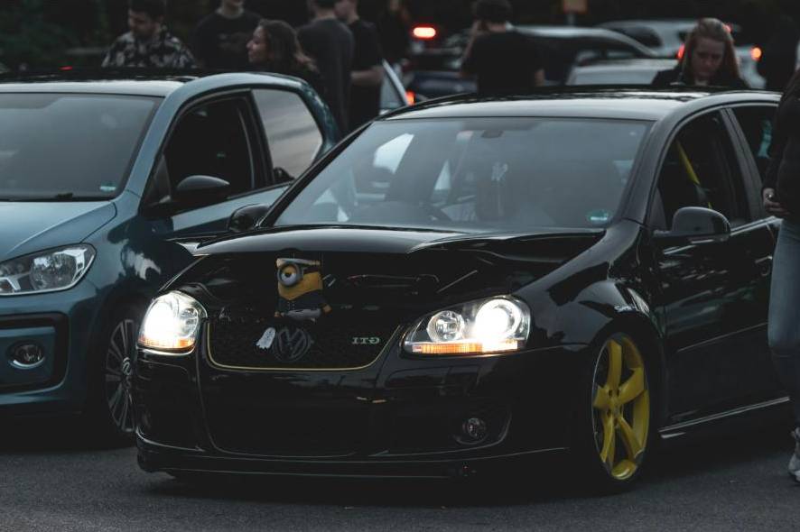 Car cornering on track